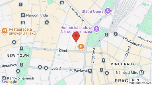 Gewerbeflächen zur Miete i Prag 1 - kort over placeringen