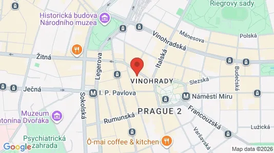 Gewerbeflächen zur Miete i Prag 1 - kort over placeringen