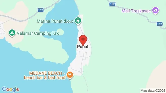 Commercial properties for sale i Punat - kort over placeringen