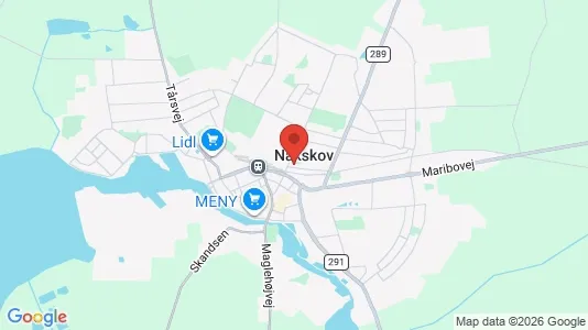 Kaupat Vuokrattavana i Nakskov - Kuva Google Street Viewstä