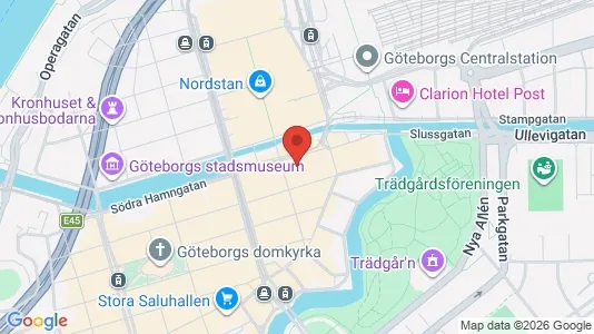 Kontorlokaler til leje i Gøteborg Centrum - kort over placeringen