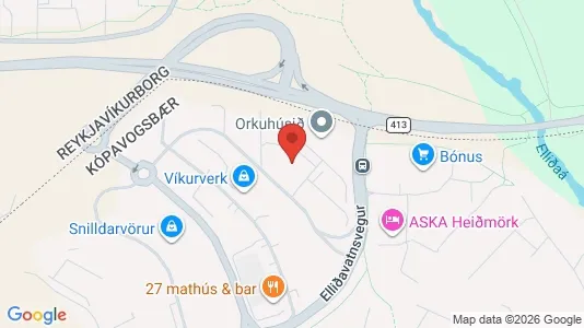 Commercial properties for rent i Kópavogur - kort over placeringen