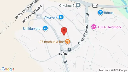 Commercial properties for rent i Kópavogur - Photo from Google Street View
