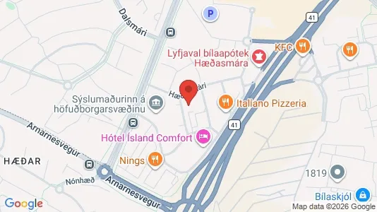 Commercial properties for rent i Kópavogur - kort over placeringen