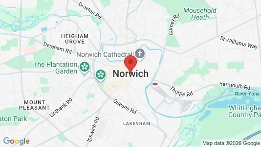 Büros zur Miete i Norwich - Norfolk – Foto von Google Street View