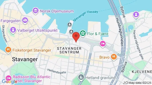 Kantorruimte te huur i Stavanger - kort over placeringen