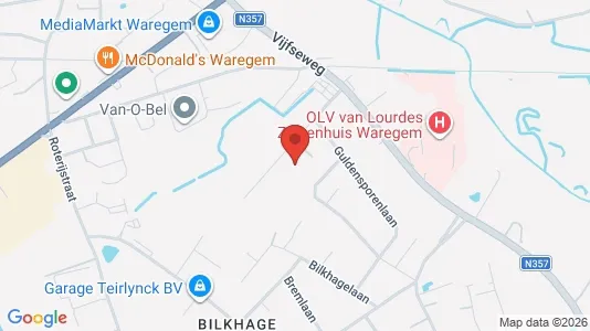 Toimistotilat Vuokrattavana i Waregem - Kuva Google Street Viewstä