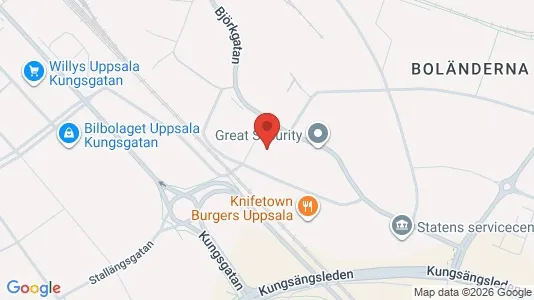 Producties te huur i Uppsala - kort over placeringen