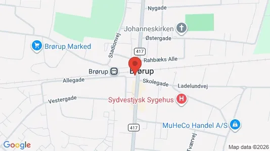 Liikekiinteistöt Myynnissä i Brørup - Kuva Google Street Viewstä
