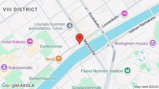 Commercial properties for sale i Turku - kort over placeringen