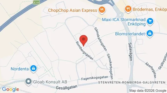 Toimistotilat Vuokrattavana i Enköping - Kuva Google Street Viewstä