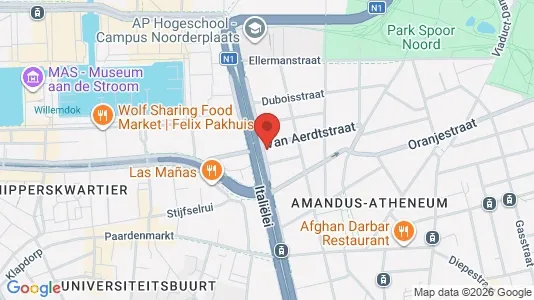 Kontorlokaler til leje i Stad Antwerp - kort over placeringen