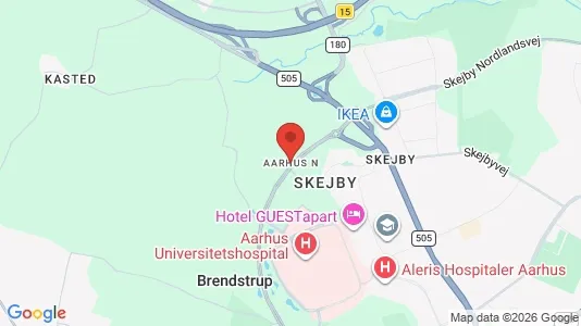 Kontorlokaler til leje i Aarhus N - kort over placeringen