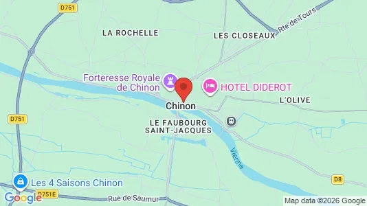 Varastot Vuokrattavana i Chinon - Kuva Google Street Viewstä