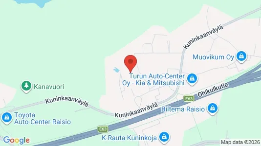 Varastot Vuokrattavana i Raisio - Kuva Google Street Viewstä