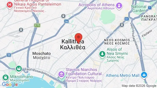 Varastot Vuokrattavana i Kallithea - Kuva Google Street Viewstä