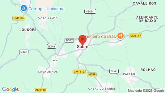 Commercial properties for rent i Soure - kort over placeringen
