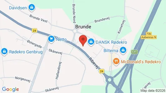 Varastot Vuokrattavana i Rødekro - Kuva Google Street Viewstä
