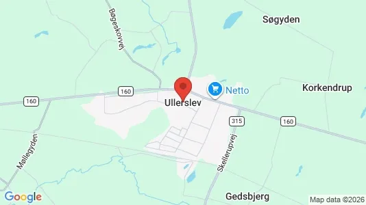 Warehouses for sale i Ullerslev - kort over placeringen