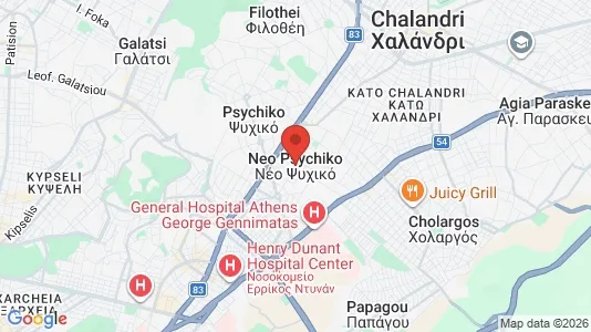 Butikslokaler för uthyrning i Neo Psychiko - kort over placeringen