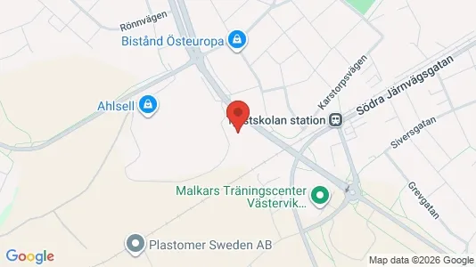 Teollisuuskiinteistöt Vuokrattavana i Västervik - Kuva Google Street Viewstä