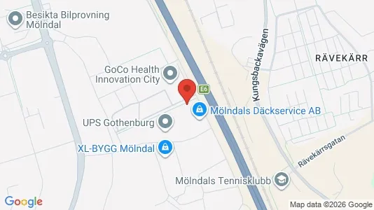 Almacenes En alquiler i Mölndal - kort over placeringen