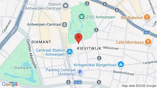Kontorlokaler til leje i Stad Antwerp - kort over placeringen