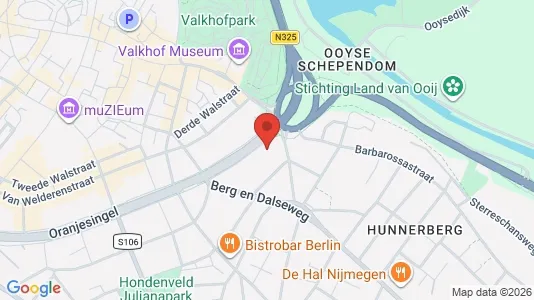 Kontorlokaler til leje i Nijmegen - kort over placeringen