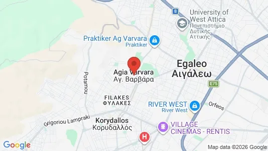 Lokaler til leje i Agia Varvara - Foto fra Google Street View