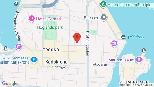 Büros zur Miete i Karlskrona – Foto von Google Street View