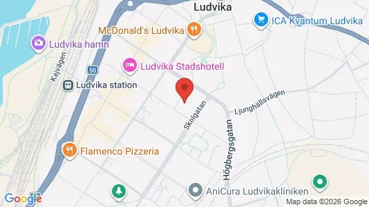 Garages Vuokrattavana i Ludvika - Kuva Google Street Viewstä