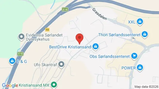 Lager til leie i Kristiansand – Bilde fra Google Street View