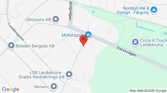 Varastot Vuokrattavana i Landskrona - Kuva Google Street Viewstä