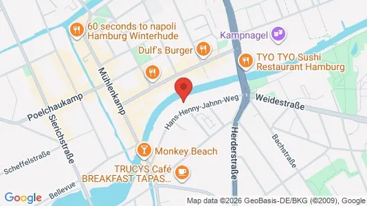 Kontorlokaler til leje i Hamborg Nord - kort over placeringen
