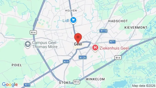 Varastot Vuokrattavana i Geel - Kuva Google Street Viewstä