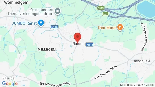 Toimistotilat Vuokrattavana i Ranst - Kuva Google Street Viewstä