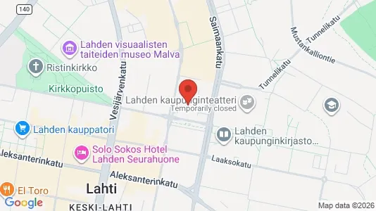 Toimistotilat Vuokrattavana i Lahti - kort over placeringen