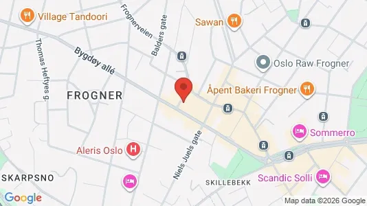 Kontorlokaler til leje i Oslo Frogner - Foto fra Google Street View