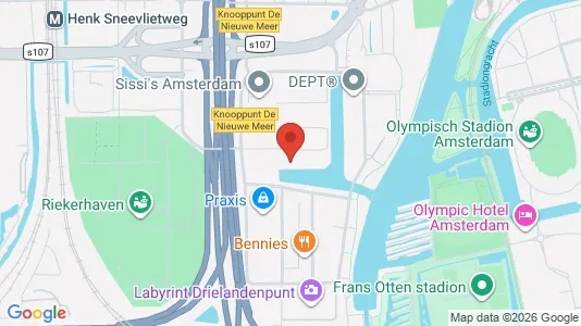 Lokaler til leje i Amsterdam Oud-Zuid - kort over placeringen