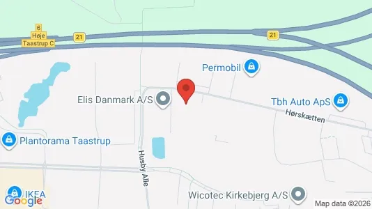 Warehouses for rent i Taastrup - kort over placeringen