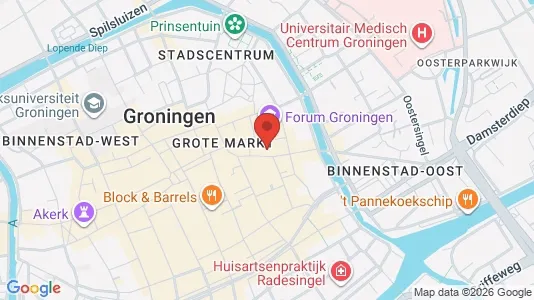 Office spaces for rent i Groningen - kort over placeringen