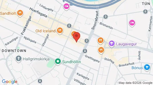 Office spaces for rent i Reykjavík Miðborg - kort over placeringen