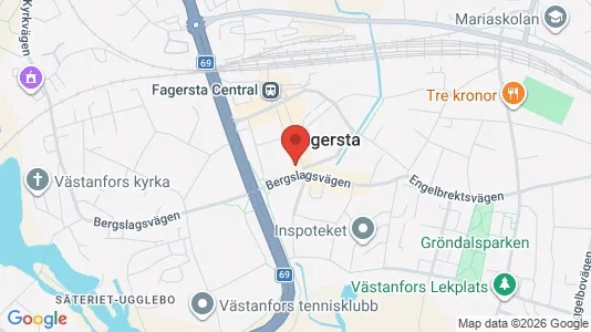 Liikekiinteistöt Vuokrattavana i Fagersta - Kuva Google Street Viewstä