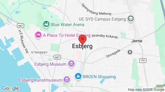Kaupat Vuokrattavana i Esbjerg - Kuva Google Street Viewstä