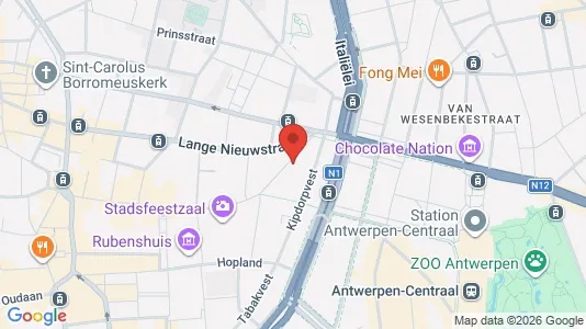 Office spaces for rent i Stad Antwerp - kort over placeringen
