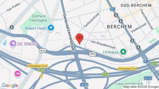 Office spaces for rent i Antwerp Berchem - kort over placeringen