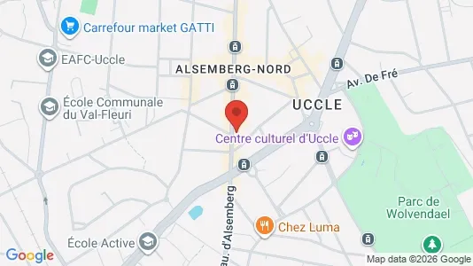 Commercial properties for rent i Brussels Ukkel - kort over placeringen