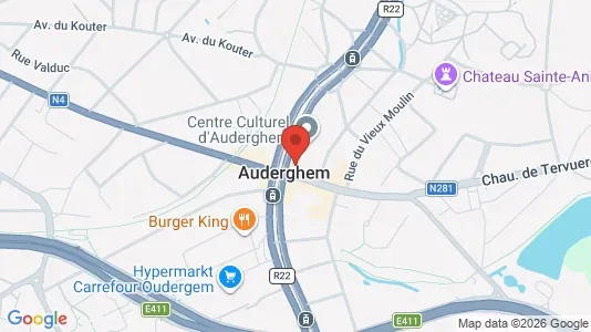 Lokaler til leje i Bruxelles Oudergem - kort over placeringen