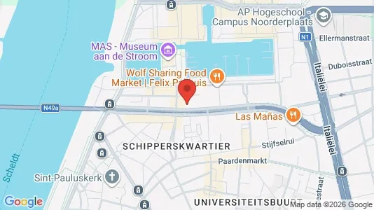 Commercial properties for rent i Stad Antwerp - kort over placeringen
