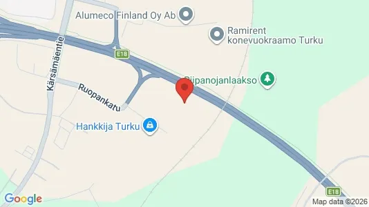 Lagerlokaler til leje i Turku - kort over placeringen